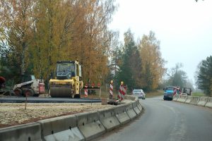 Ohio Full Depth Reclamation reduces waste and saves money image shows construction zone on road